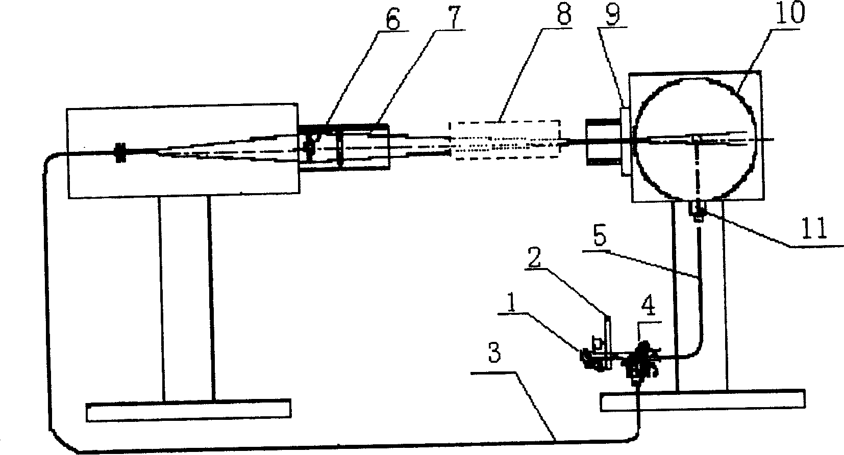 Transmittance ratio test system for folding-shaft periscopic telescope optical system