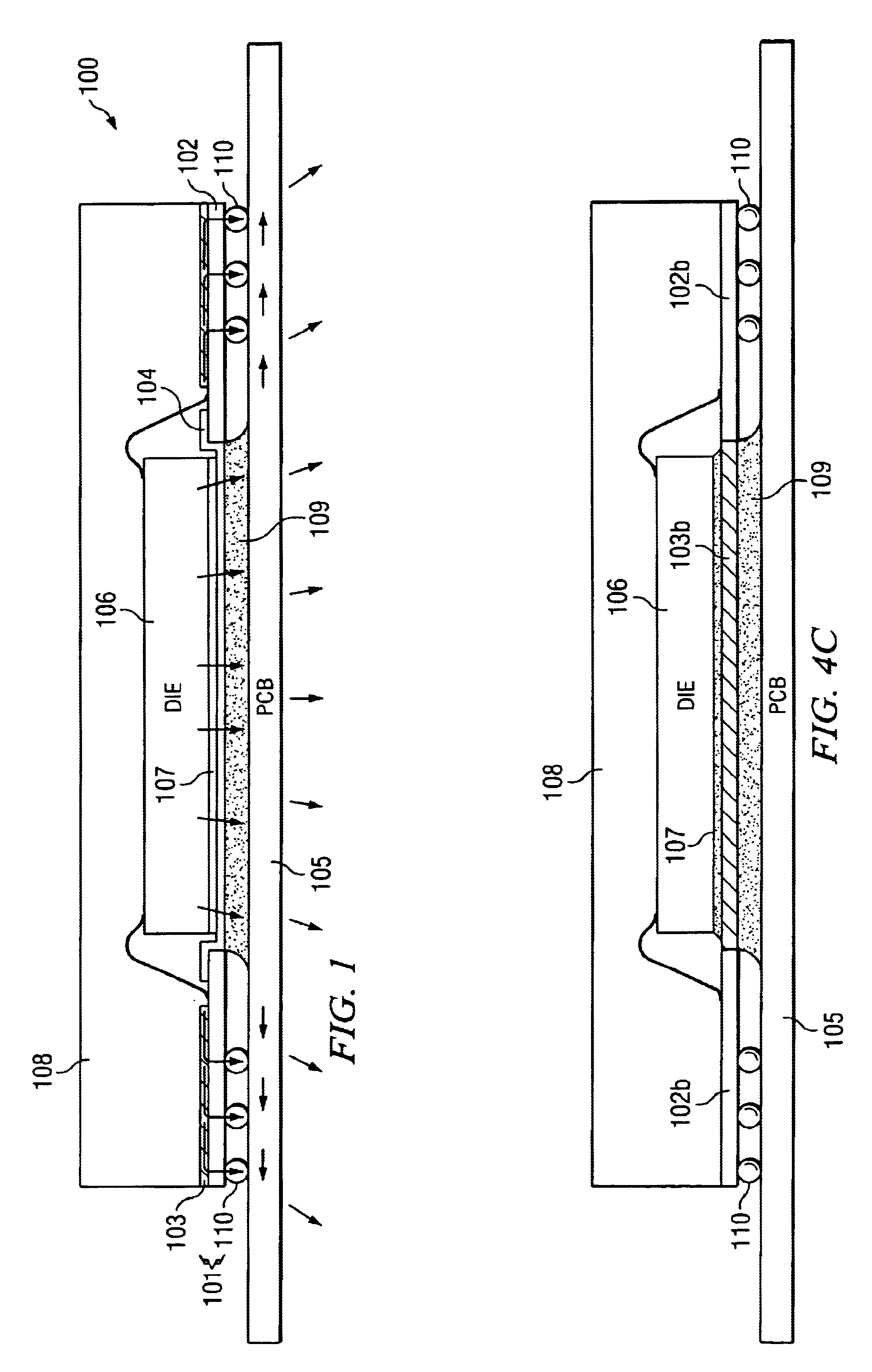 BGA/LGA with built in heat slug/spreader