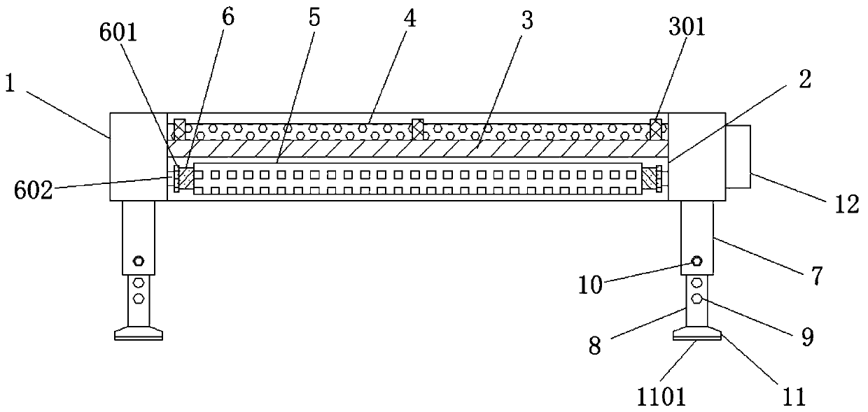 Electronic element mounting base convenient for heat dissipation