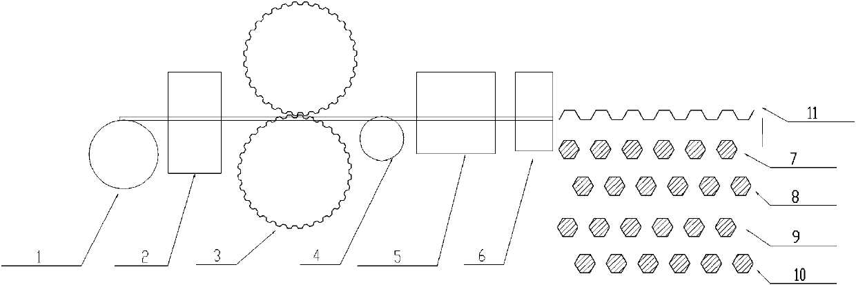 A hexagonal honeycomb and its preparation method and application