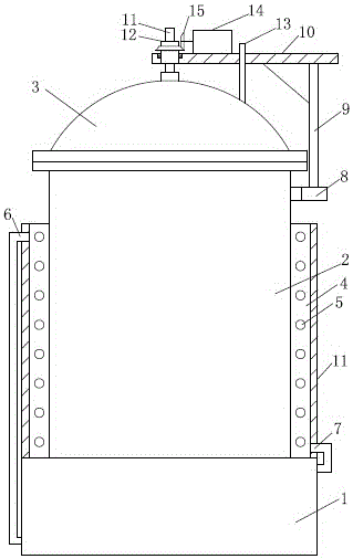 Mechanically-opened type sterilization tank for edible fungus strains