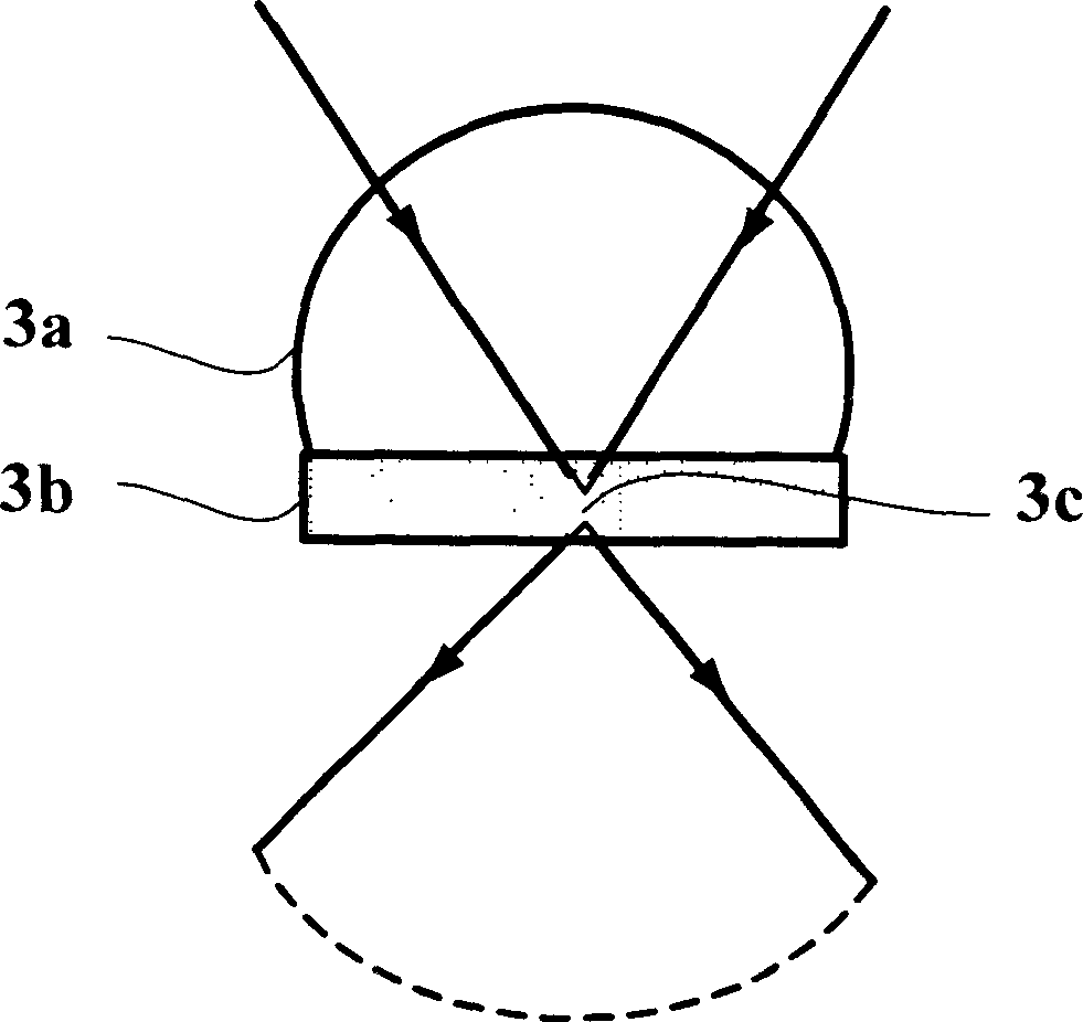 Spot diffraction interferometer for measuring surface shape