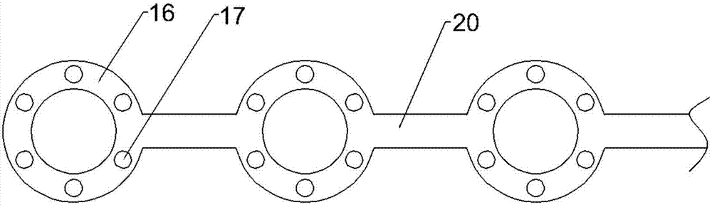 Up-and-down reciprocating type test tube washing device applied to college chemical experiment