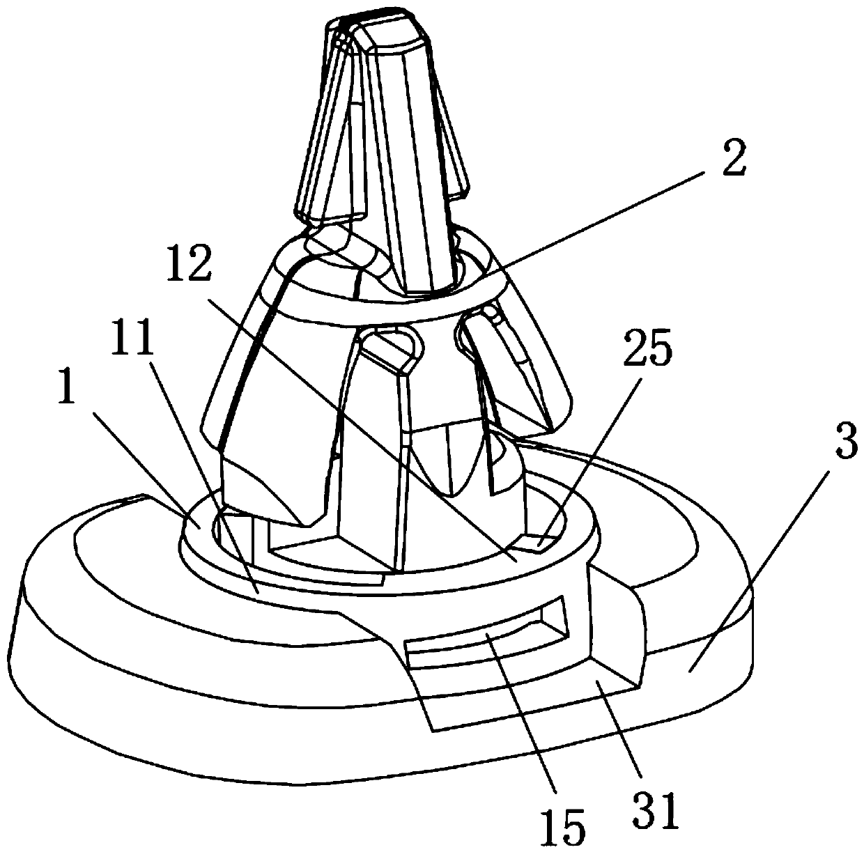 Nail column and edge-cladding glass assembly with nail column