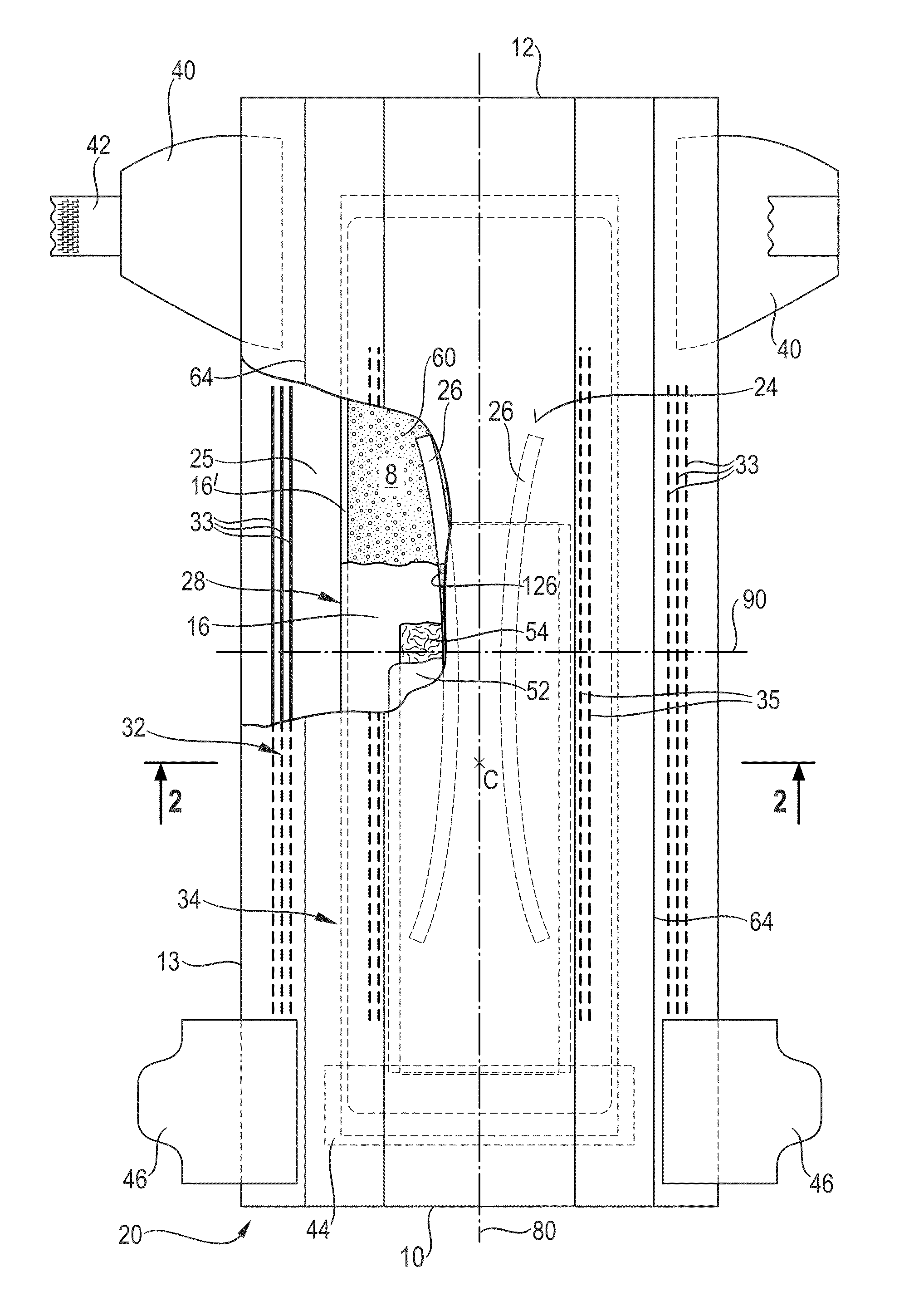 Absorbent article comprising one or more colored areas