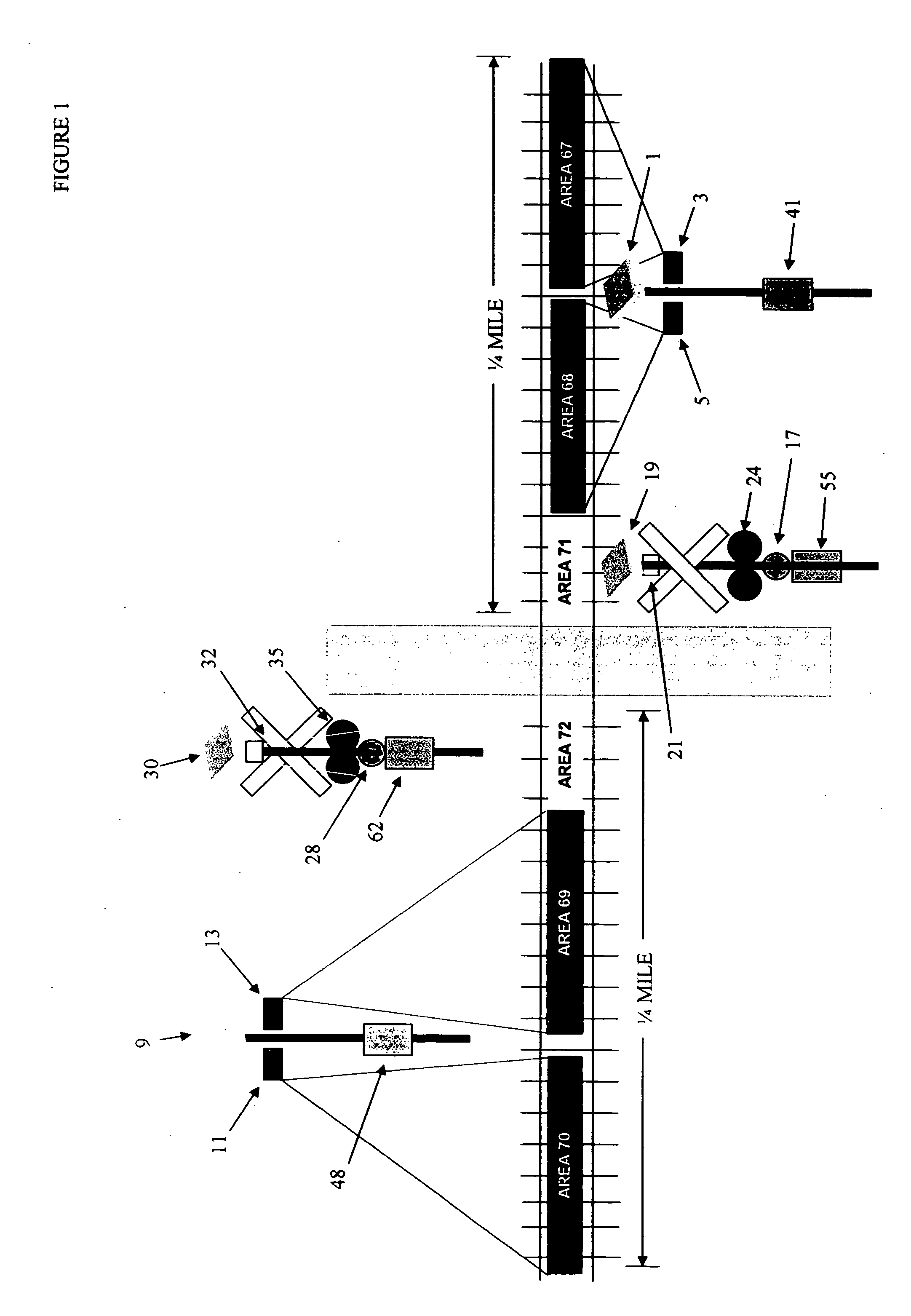 Railroad crossing warning system