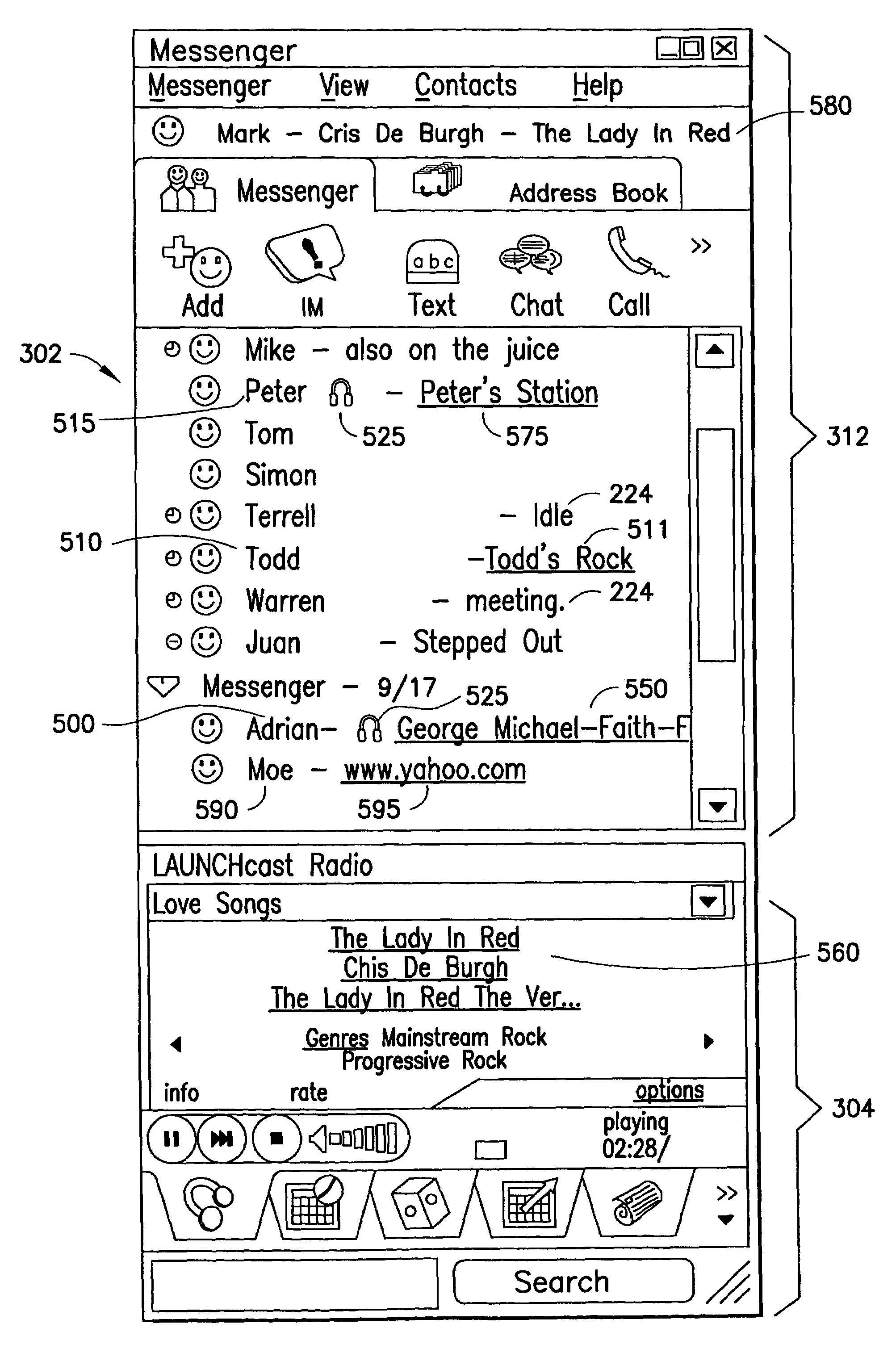 System and method facilitating a shared content experience using enhanced messaging including a displayable status indicator