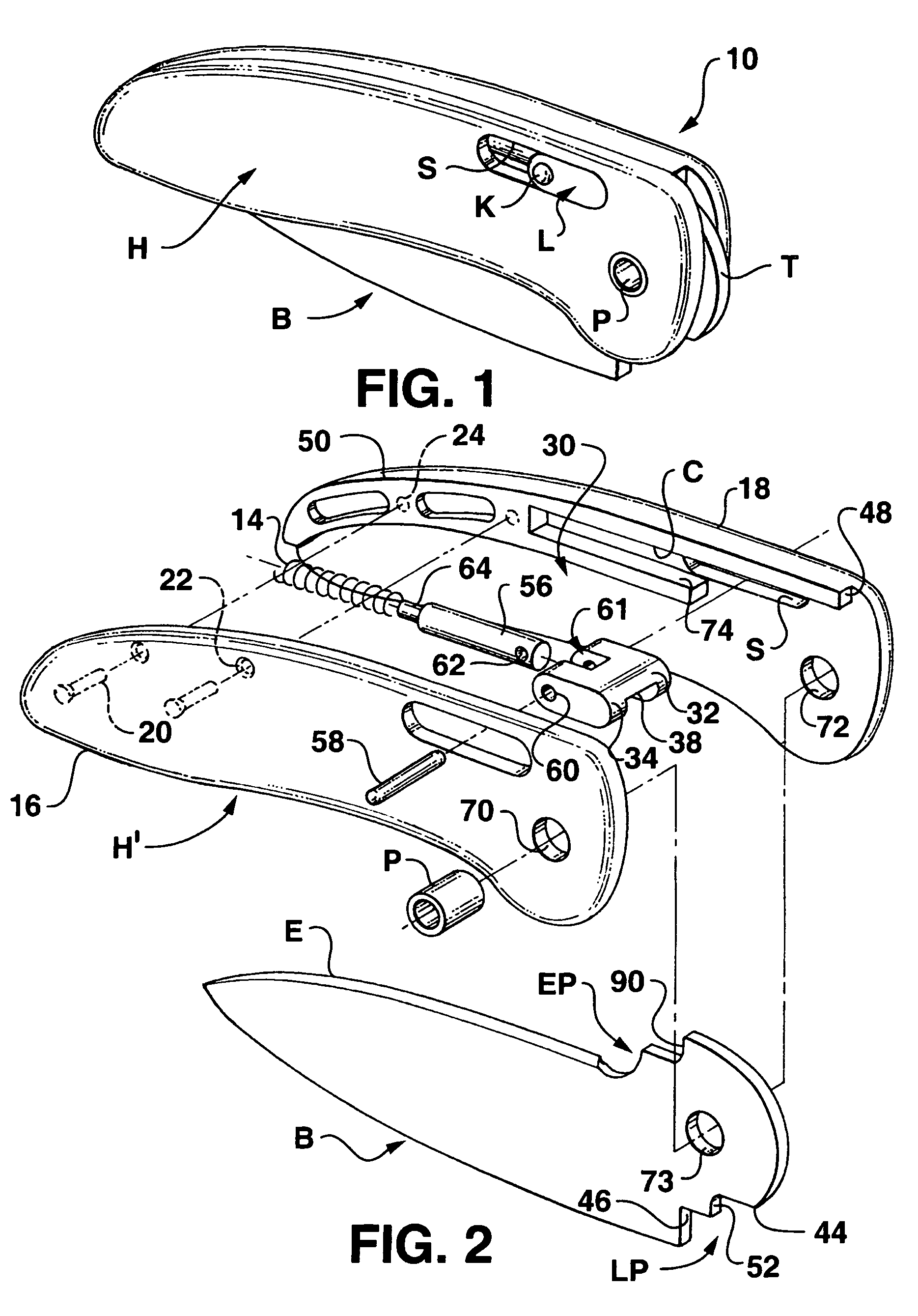 Folding knife with locking blade