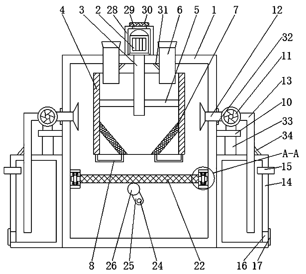 Separating machine with good impurity removing effect for agricultural grain