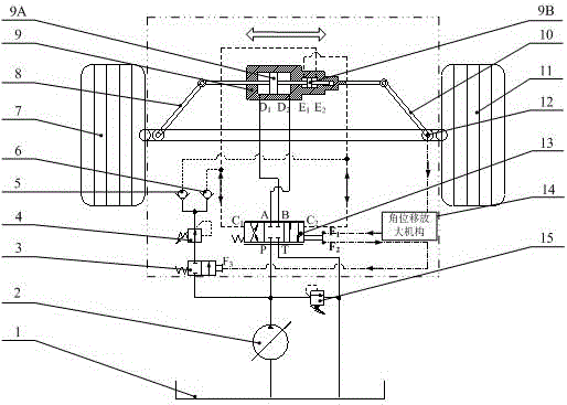 A mechanical-hydraulic servo control device for pure rolling steering of multi-axle vehicles