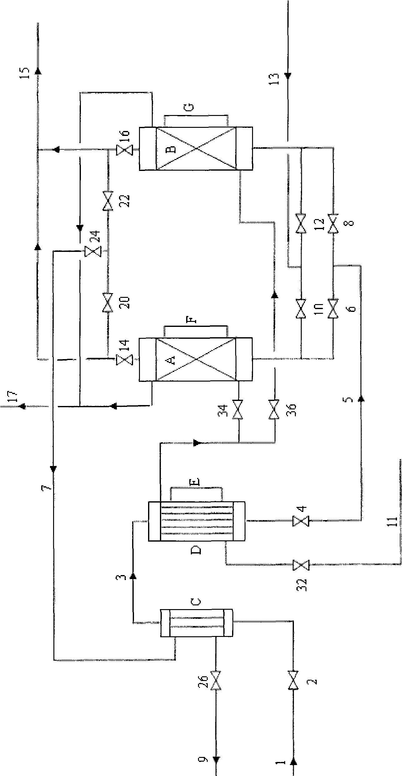 Low temperature adsorption method for continuously producing ultra-pure gas