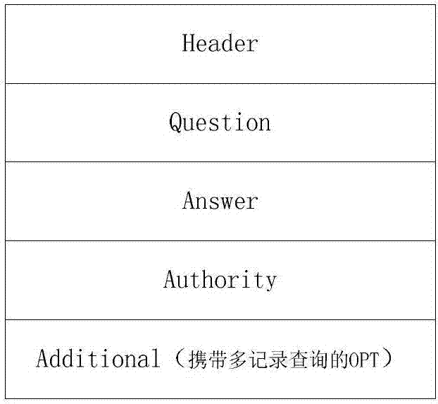 Method and system for supporting multi-domain-name record query based on pseudo resource record OPT extension