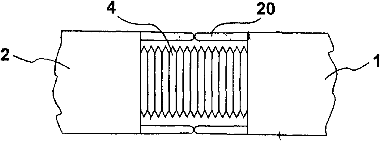 Air flow guidance element in the area between two interconnected railway vehicles