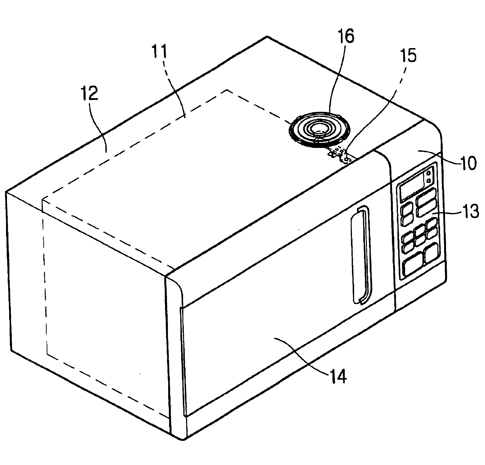 Weight detecting device for microwave ovens