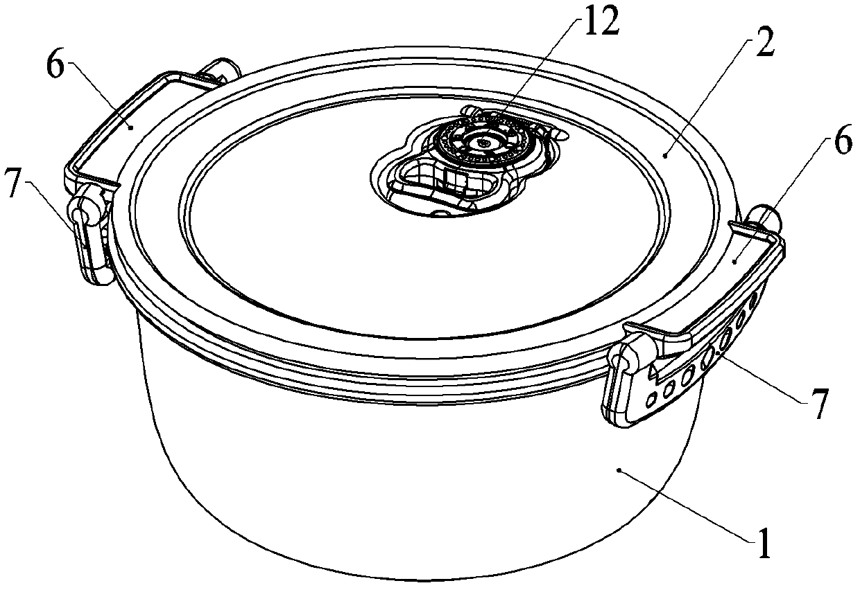 Sealing anti-scalding type microwave fresh-keeping ceramic container