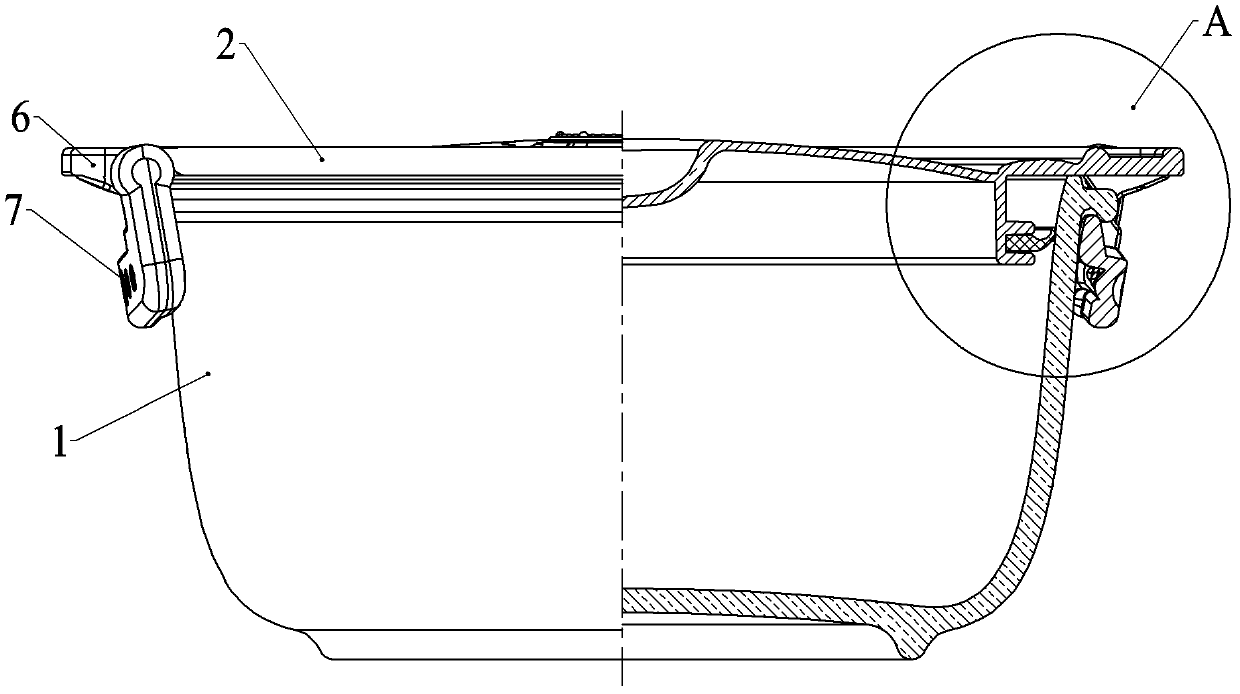 Sealing anti-scalding type microwave fresh-keeping ceramic container