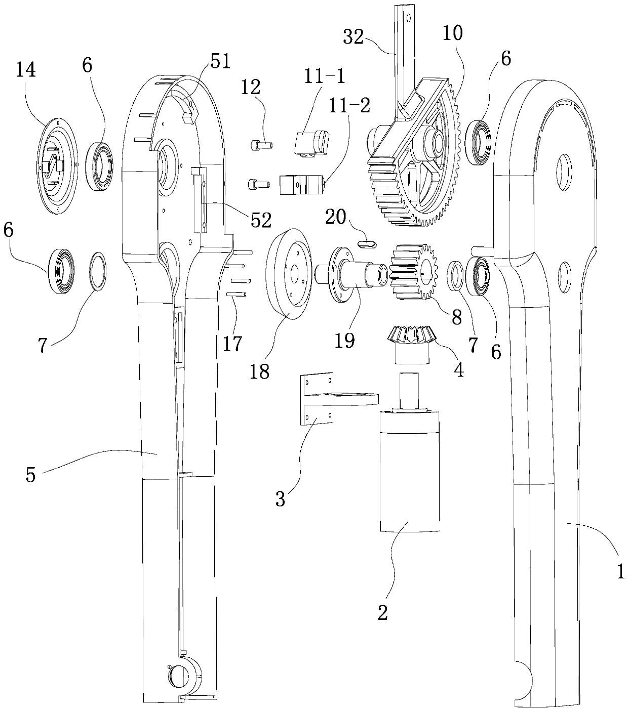 Modular joint for lower limb rehabilitation training exoskeleton