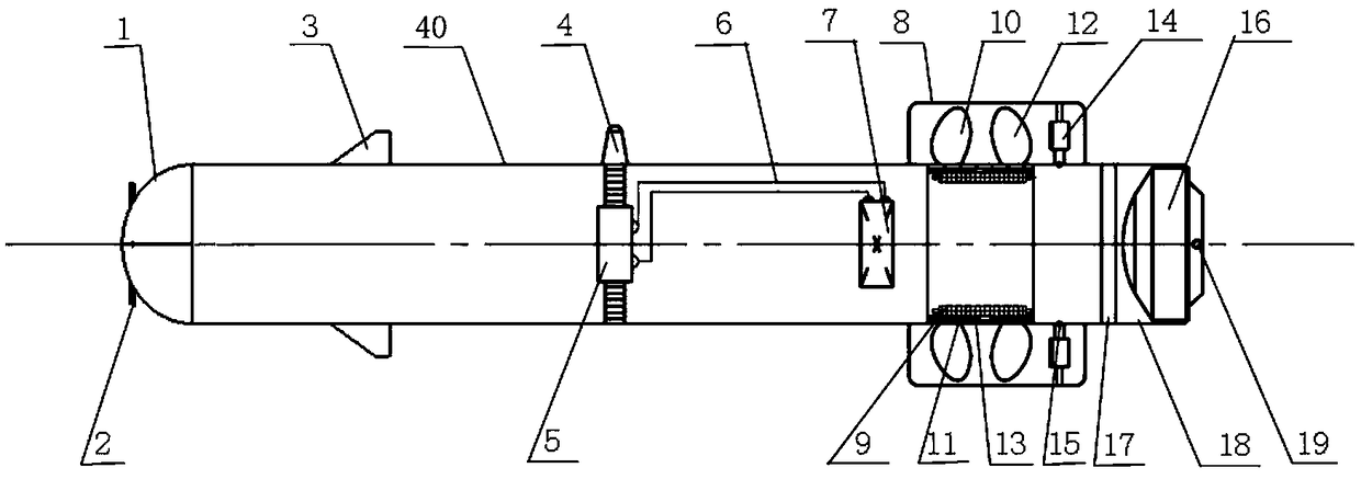 Multistage separable-type unmanned underwater vehicle