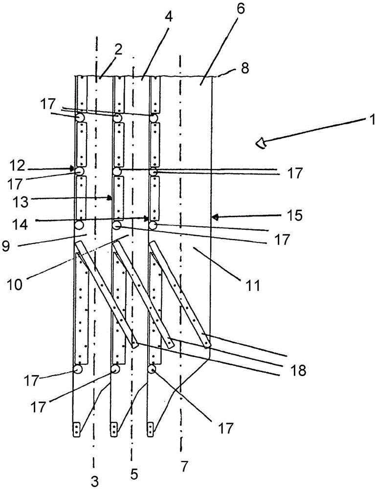 Structure suitable to form part of a floor, a sidewall or a ceiling of a gangway