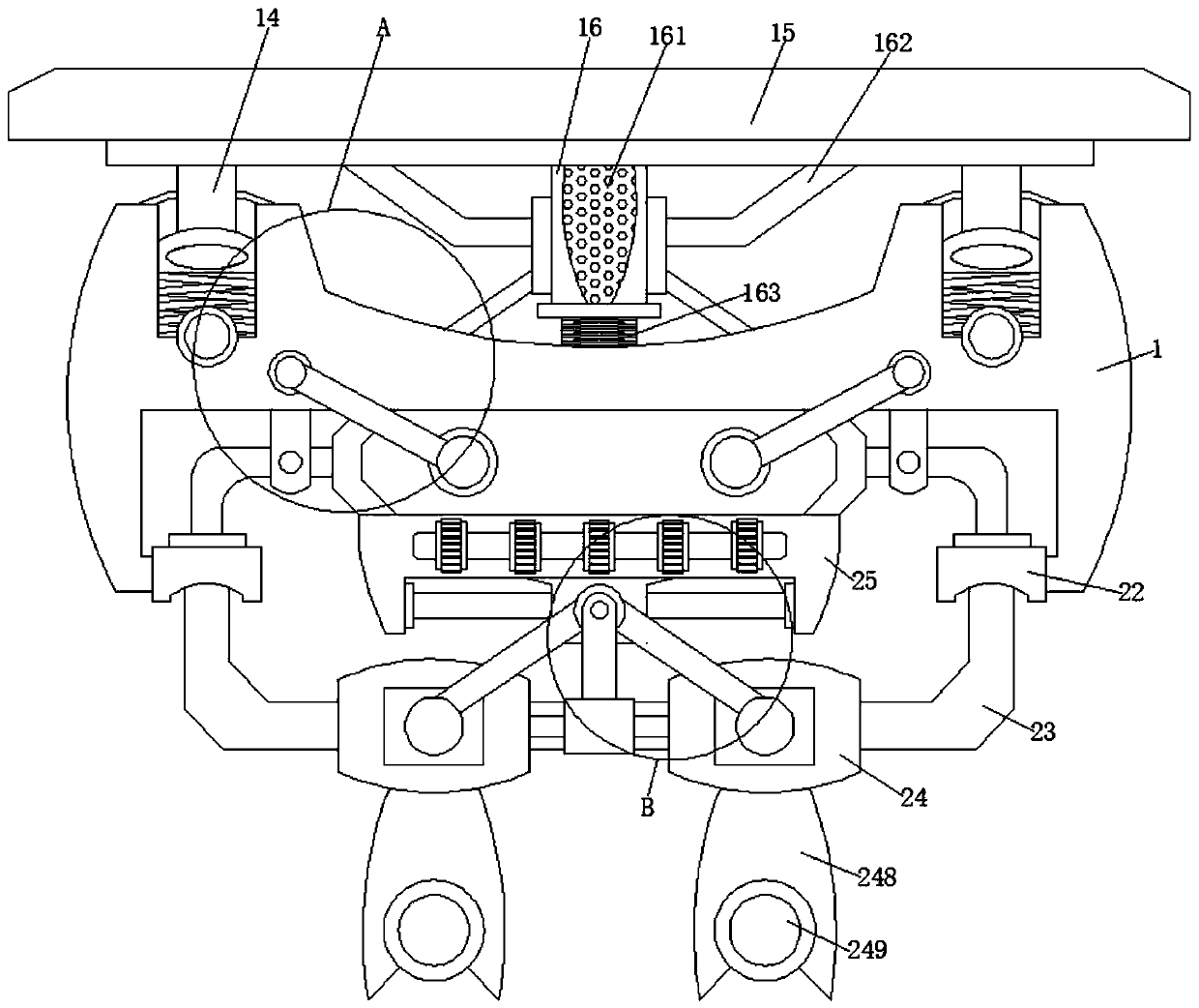 A training device capable of enhancing balance performance for gymnastics training