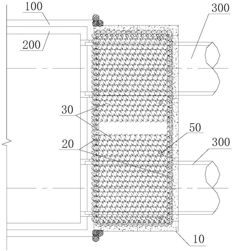 Subway tunnel shield end reinforcing body and reinforcing method