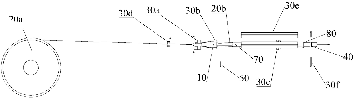 Packaging equipment, sleeving and shrinking machine and packaging method for performing continuous and automatic mesh sleeving of sausage casings