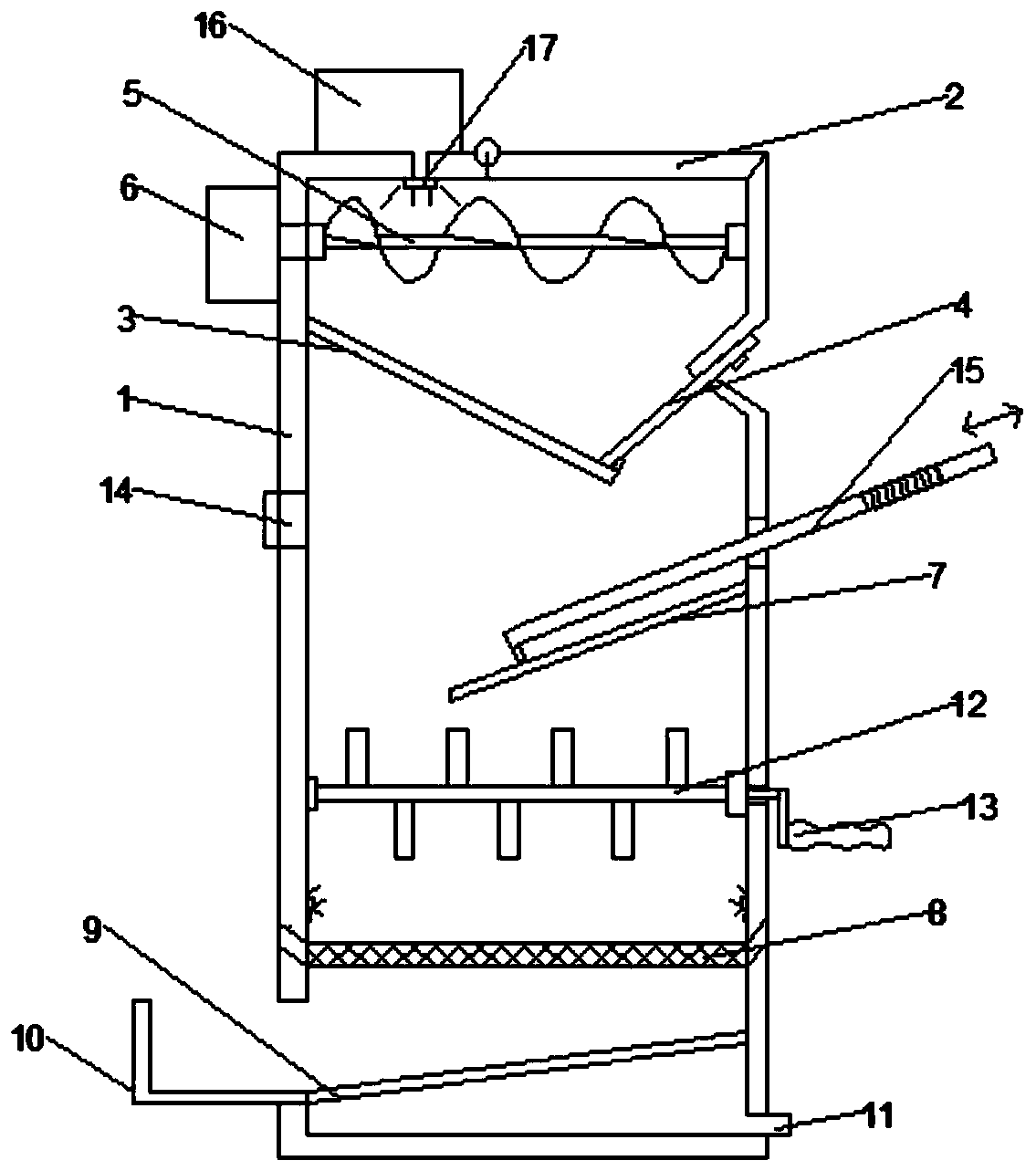 Device for efficiently and quickly disposing food wastes by using earthworms