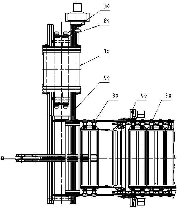 Trolley changing device