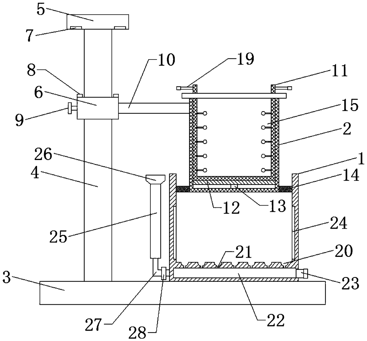 Frying machine for removing impurities for food processing