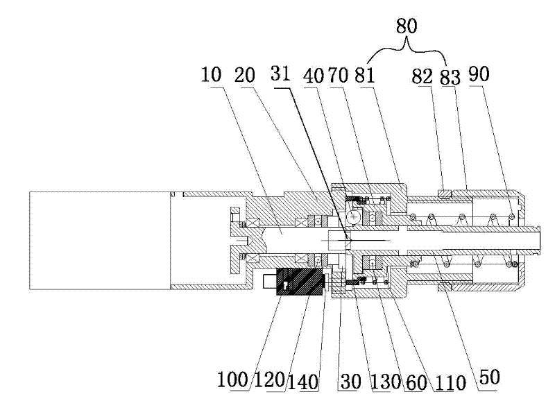 Automatic clutch device in electric screwdriver