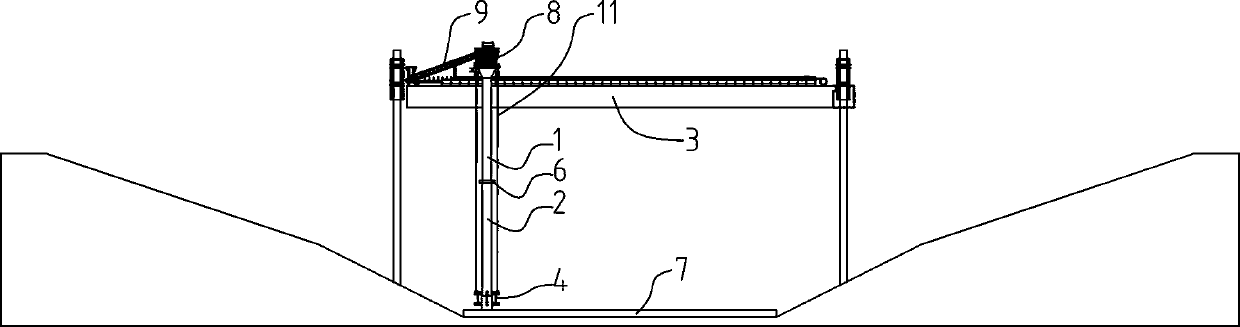 Floating-type underwater gravel base bed continuous leveling ship