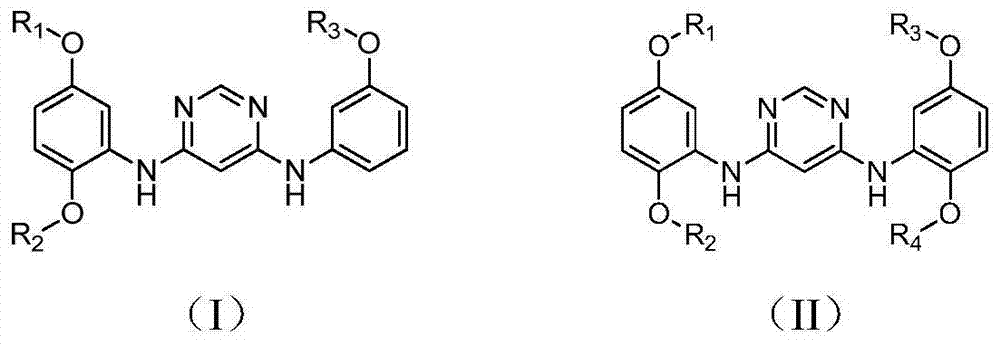 4,6-pyrimidine diamine compound and preparing method and application thereof