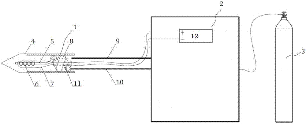 Cryoablation needle for achieving rewarming and thermotherapy functions through electrically heated wire