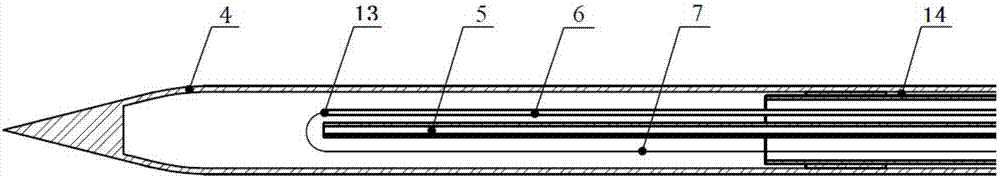 Cryoablation needle for achieving rewarming and thermotherapy functions through electrically heated wire