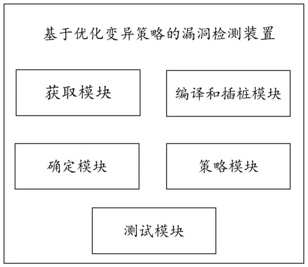 Vulnerability detection method and device based on optimization variation strategy, equipment and medium