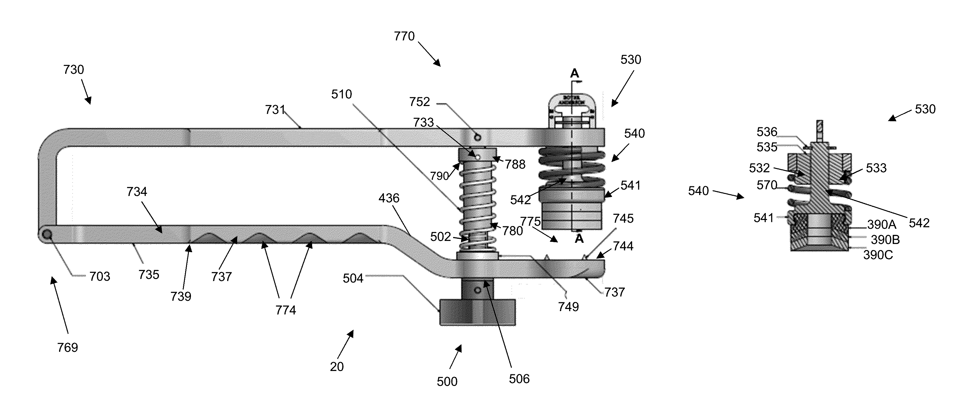 Device for facilitating artificial prosthesis installation with measured applied pressure and method therefor