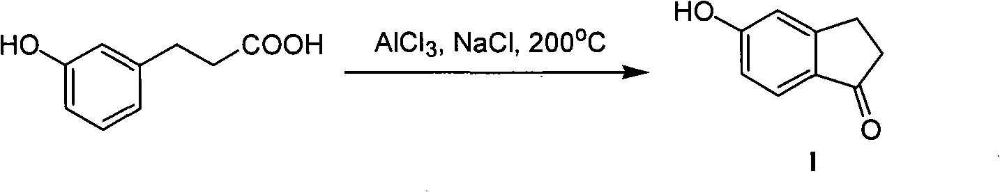 Synthesis method of 5- hydroxide radical-1-indenone