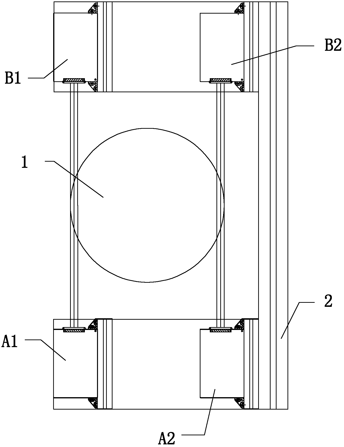 On-line diameter measurement device for large-diameter solid of revolution