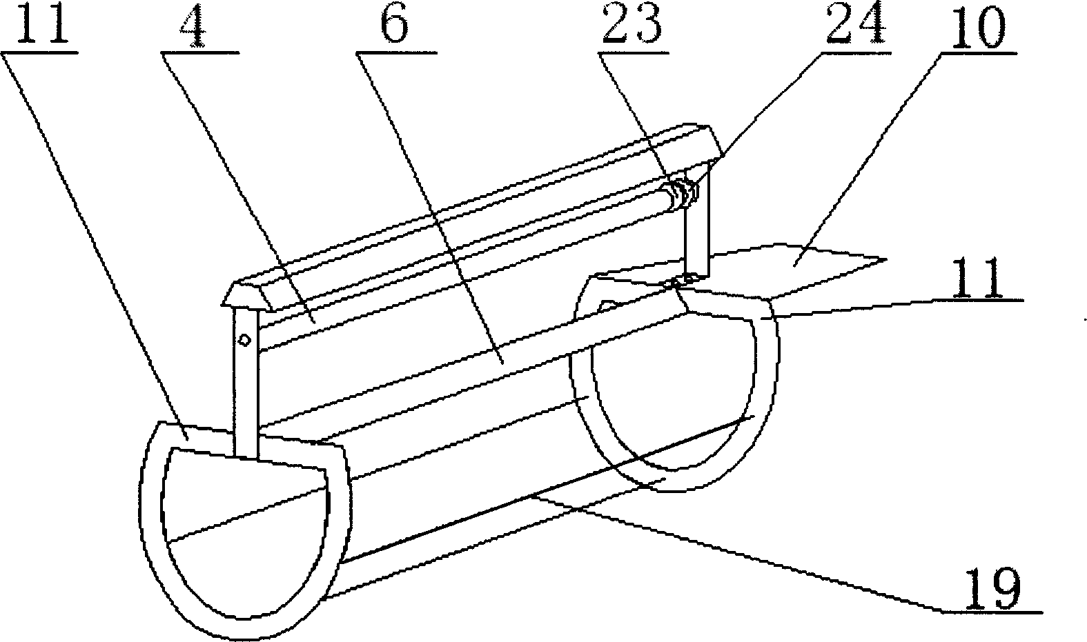 Delivery and sundries collecting device for fruit and vegetable cleaning machine