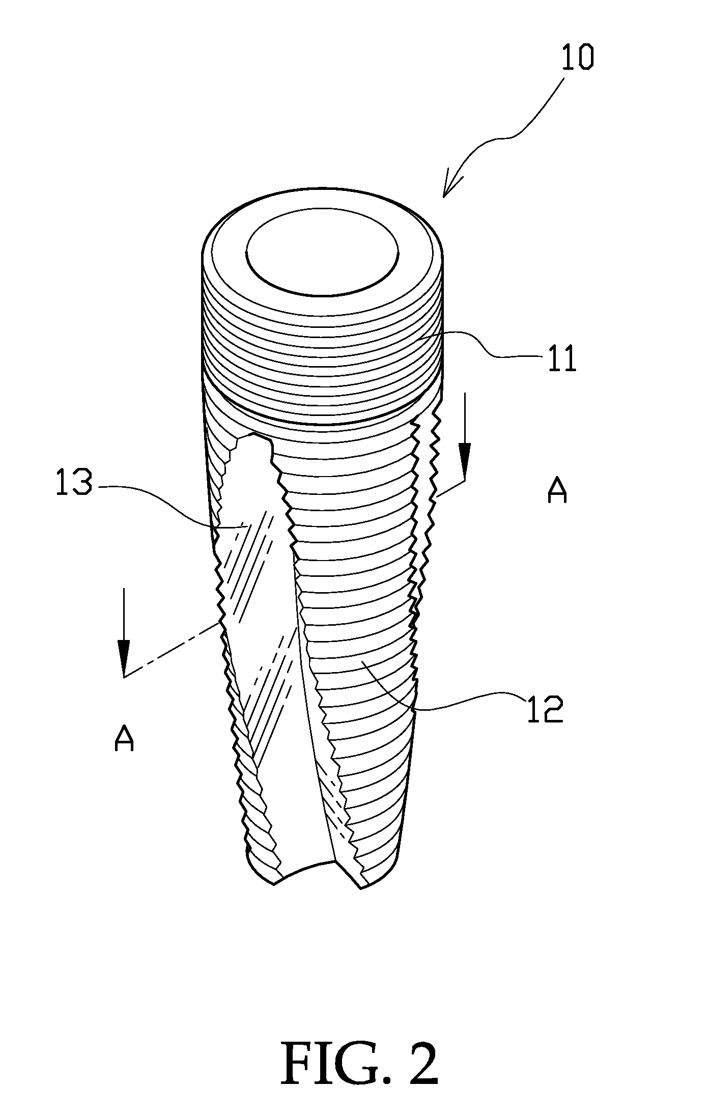 Implant root for tooth implanting