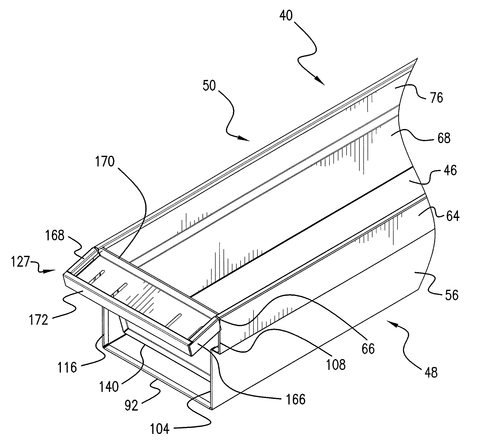 Truck box with folded walls