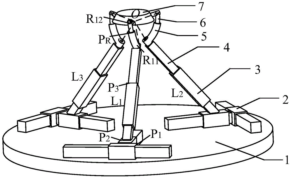 Six-freedom-degree parallel mechanism achieving complete decoupling of rotating and moving