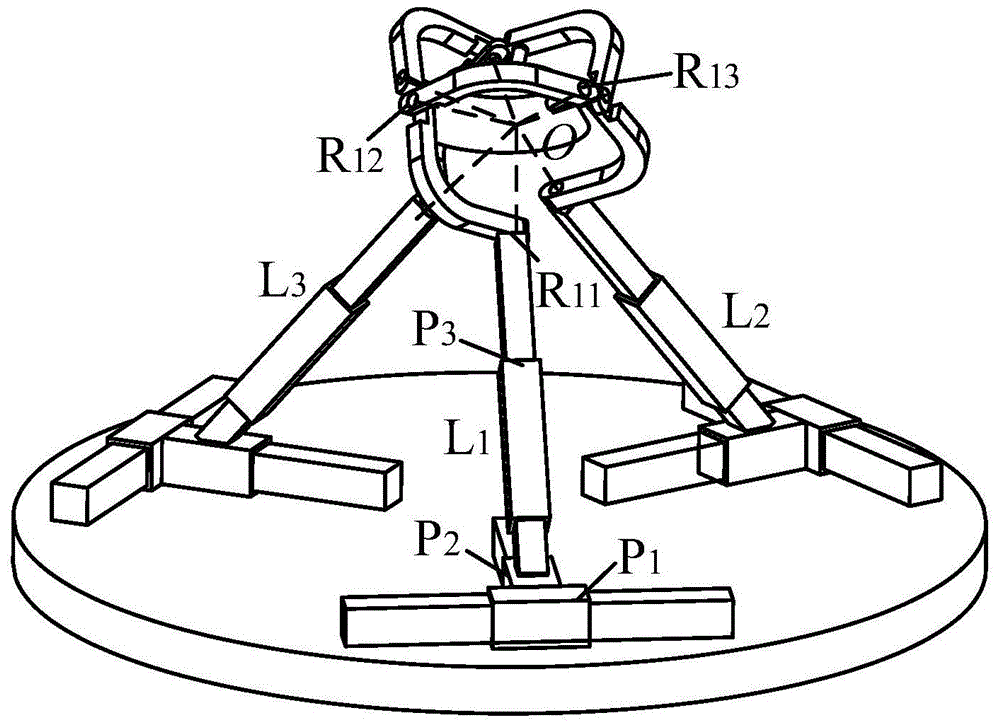 Six-freedom-degree parallel mechanism achieving complete decoupling of rotating and moving