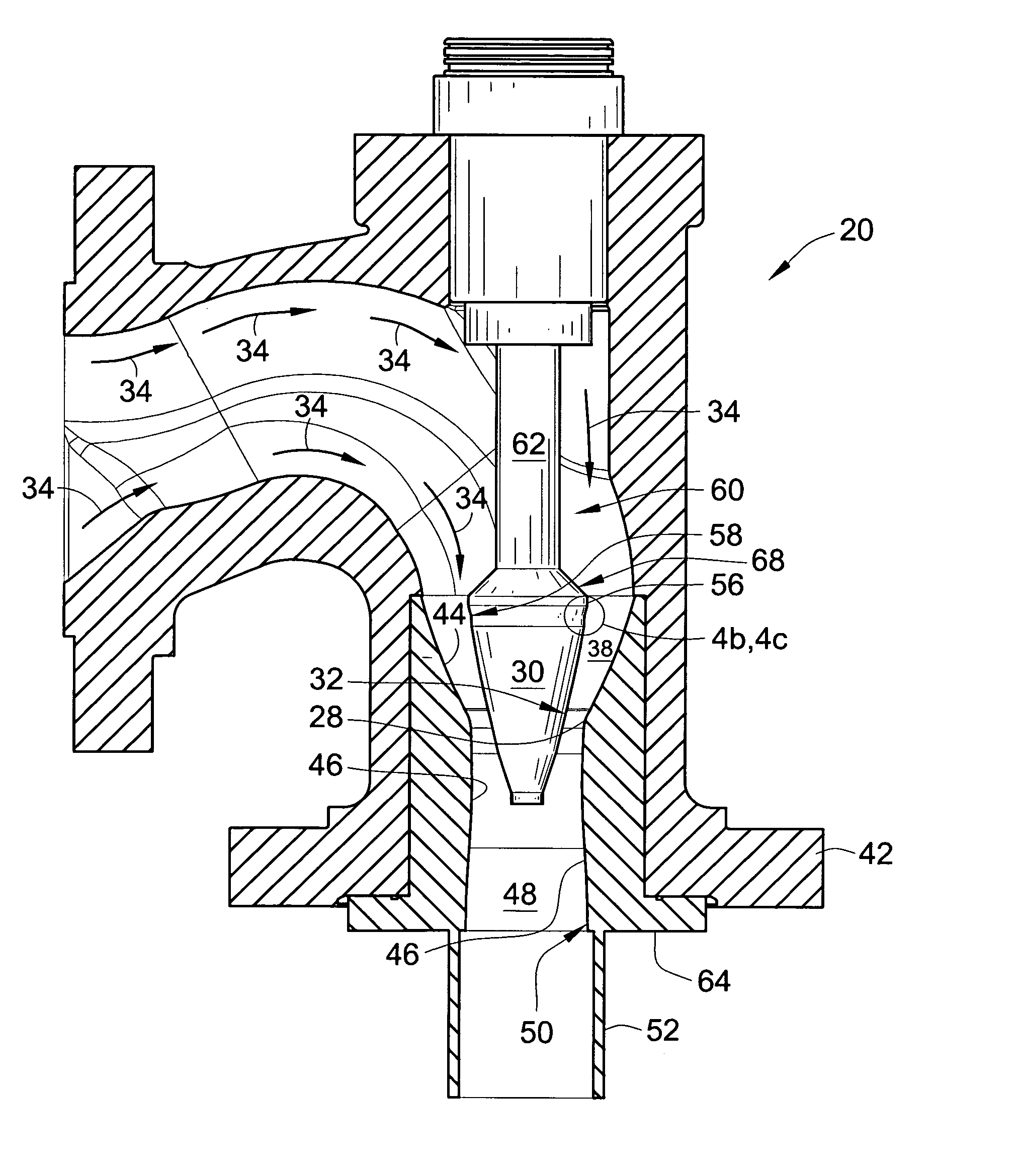 High recovery sonic gas valve