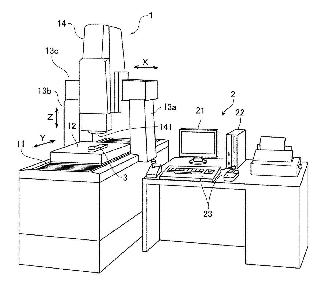 Image measuring apparatus and non-temporary recording medium on which control program of same apparatus is recorded