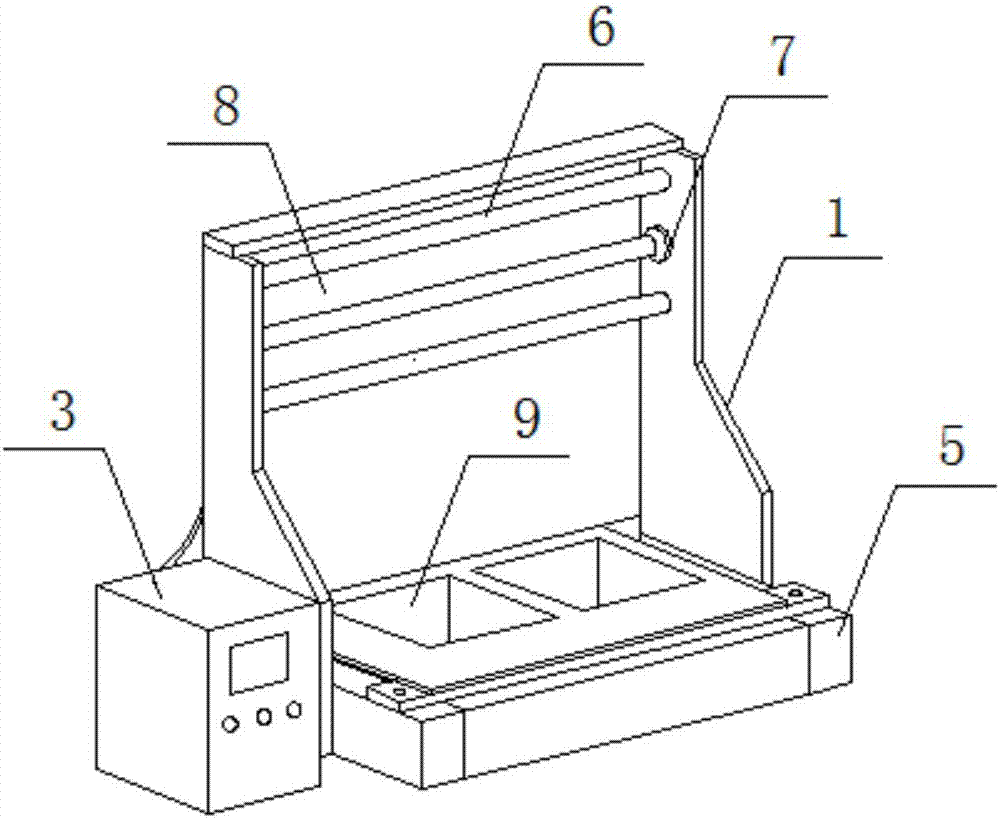 Stamping device for machining automobile stamping part