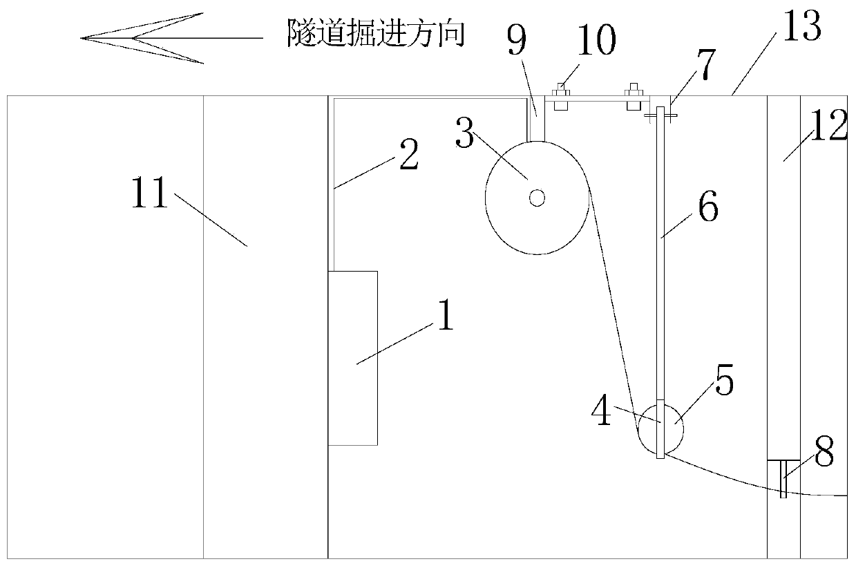 TBM-based micro-seismic monitoring and line automatic laying device and use method thereof