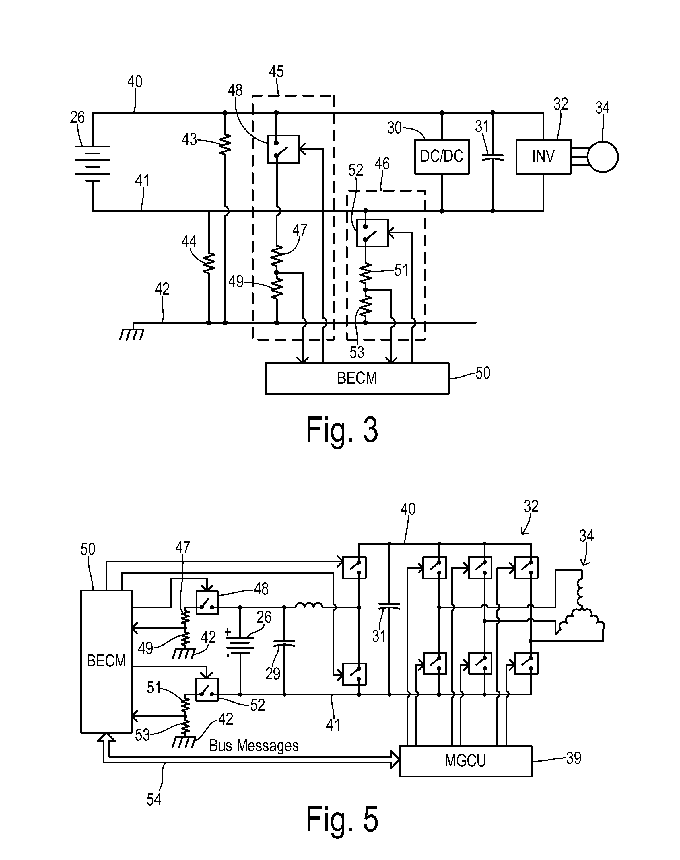 Ac traction motor fault detection using DC bus leakage hardware