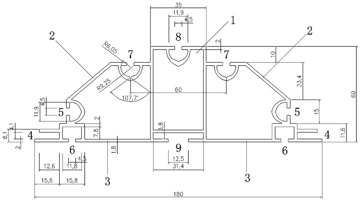 Double-sided multifunctional structural profile