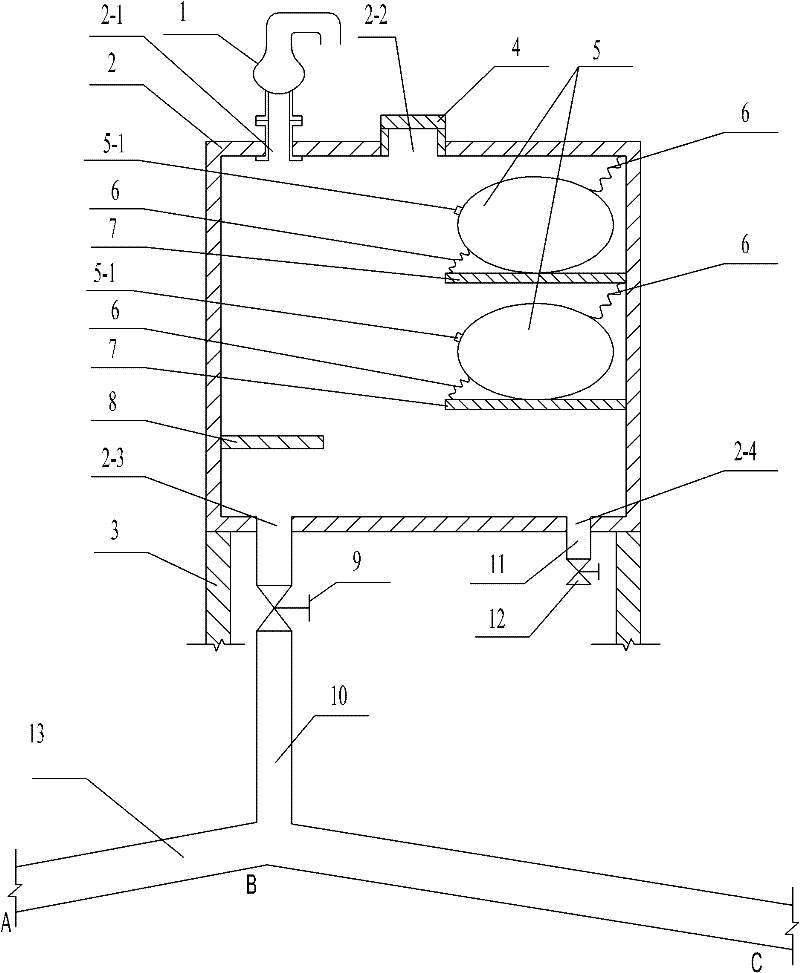 Air intake and exhaust pressure-bearing bidirectional pressure-regulating type water hammer protective device